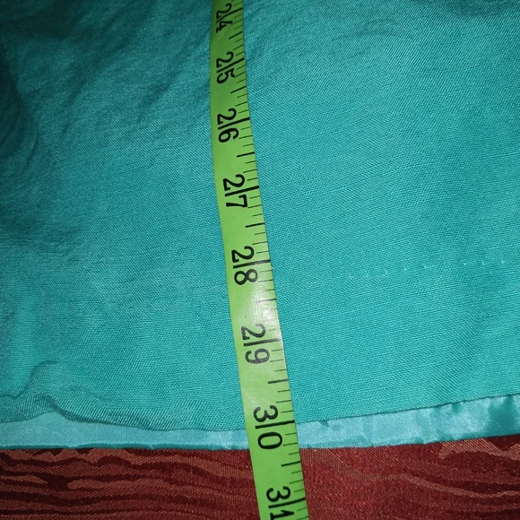 LEVINE CLASSIC 2 Piece Teal 3/4 Sleeve Collarless Button Skirt Suit Womes 20W/30 - Picture 16 of 16